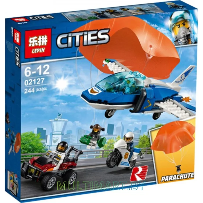Конструктор Lepin 02127 Воздушная полиция - Арест парашютиста (244 детали)